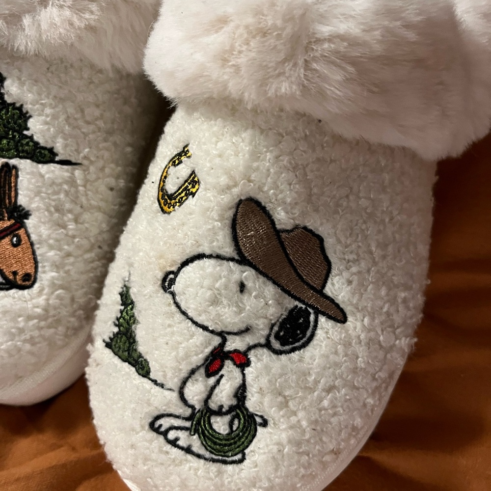 American Eagle Outfitters Cowboy Snoopy Slippers - Worn ONCE! + Free $15 item! - Picture 3 of 5